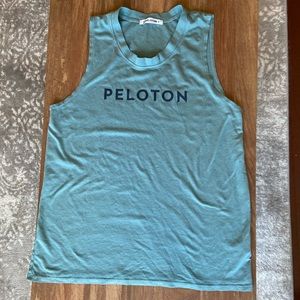 Peloton Workout tank with colorful detail on the back